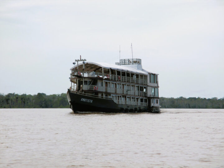 Riverboat on a wide river